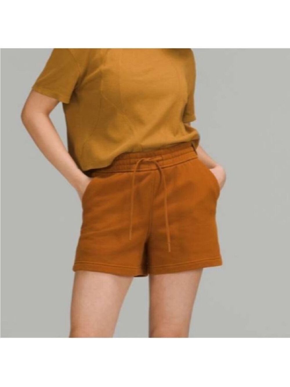 Lululemon Loungeful High Rise 4" Shorts in Butternut Brown size 10 - Picture 2 of 12